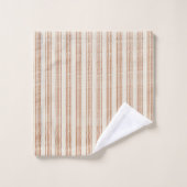 Terracotta Cream Moderne minimalistische streep Bo Bad Handdoek (Wasdoekje)