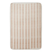 Terracotta Cream Moderne minimalistische streep Bo Badmat (Voorkant Verticaal)