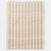 Terracotta Cream Moderne minimalistische streep Bo Fleece Deken (Voorkant)