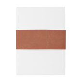 Terracotta Cream Simple Monogramed Uitnodigingen Wikkel (Achterkant Voorbeeld)