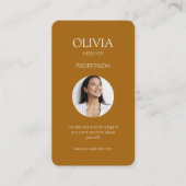 Terracotta & Creamy Ivoor Foto Sociale QR Code Visitekaartje (Voorkant)