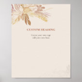 Terracotta Crème Botanische Foliage Creëer Uw Eige Poster (Voorkant)