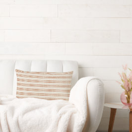 Terracotta Crème Modern Minimalistische Streep Boh Kussen