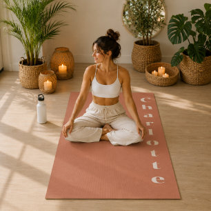 Terracotta crème wellness minimalistisch gepersona yogamat