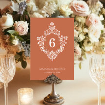 Terracotta  Crest Elegante  bruiloft