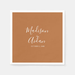 Terracotta Custom Wedding Cocktail Servet