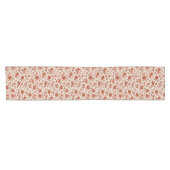 Terracotta Daisy Floral Pattern Illustration Korte Tafelloper (Horizontaal)