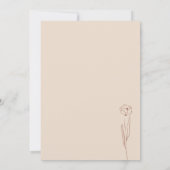 Terracotta Daisy Tiny Flower Baby shower Kaart (Achterkant)