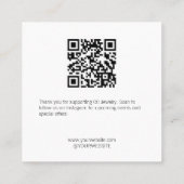 Terracotta dame sieraden oorbellen display vierkante visitekaartje (Achterkant)