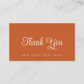 Terracotta Dank u Visitekaartjes Elegant Modern (Voorkant)