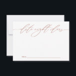 Terracotta Date Night Ideeën Pas getrouwd Keepsake Advieskaart<br><div class="desc">Deze prachtig ontworpen kaarten bieden een unieke manier voor bruiloftsgasten om hun favoriete date night-ideeën te delen met de bruid en bruidegom. Ideaal voor het toevoegen van een persoonlijk tintje aan uw speciale dag,  deze kaarten zorgen voor gekoesterde souvenirs voor het gelukkige paar. Ideaal voor huwelijksrecepties,  vrijgezellenfeesten en verlovingsfeesten.</div>