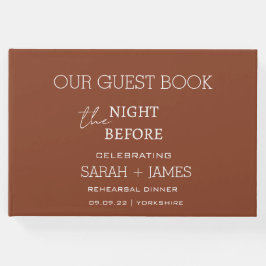 Terracotta de avond voor de repetitie diner gastenboek