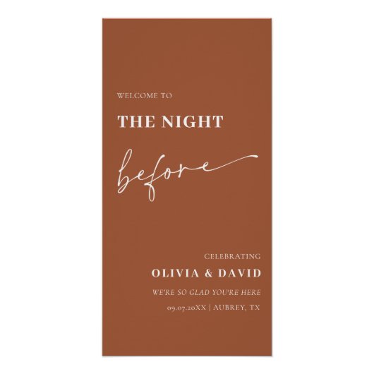 Terracotta de avond voor repetitie diner teken perfect poster (Voorkant)