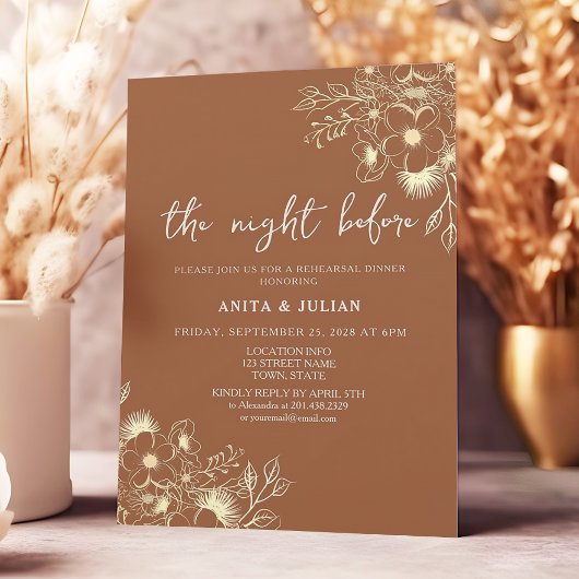 Terracotta de nacht voor het repetitief avondeten kaart