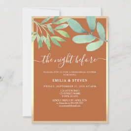 Terracotta de nacht voor het repetitief avondeten kaart