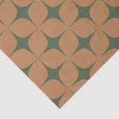 Terracotta Deep Green Mid Century Modern Elegant Tissuepapier (Detail)
