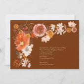 Terracotta Desert Floral Lijst Bouquet Foto Save The Date (Achterkant)