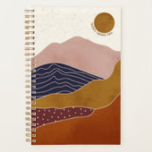 Terracotta Desert Sun | Abstract niet-gedateerd 12 Planner (Voorkant)