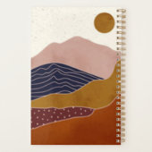 Terracotta Desert Sun | Abstract niet-gedateerd 12 Planner (Achterkant)