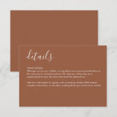 Terracotta Details Bijkaart Informatiekaartje (Voorkant / Achterkant)