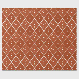 Terracotta Diamant Modern Scandinavisch Minimalist Cadeaupapier