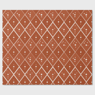 Terracotta Diamant Modern Scandinavisch Minimalist Cadeaupapier