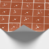 Terracotta Diamant Modern Scandinavisch Minimalist Cadeaupapier (Hoek)