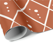 Terracotta Diamant Modern Scandinavisch Minimalist Cadeaupapier (Rol Hoek)