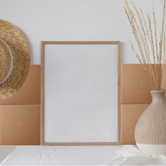 Terracotta Diamant Patroon Modern Minimalistisch Tegeltje