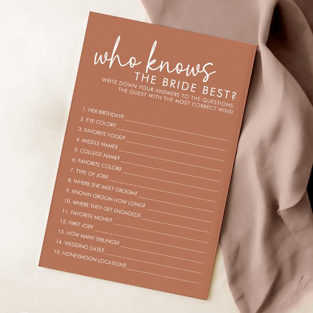 Terracotta die de bruid beste douche spel kennen (Creator heeft geüpload)