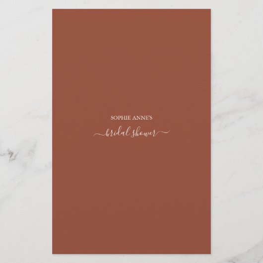 Terracotta die het Vrijgezellenfeest van de Bride  (Achterkant)