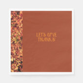 Terracotta Diner Herfstfeest Bedankt geven Servet (Voorkant)