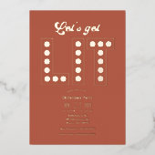 Terracotta Dream Get Lit Retro Christmas Party Folie Uitnodiging (Voorkant)