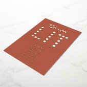 Terracotta Dream Get Lit Retro Christmas Party Folie Uitnodiging (Gedraaid)