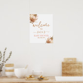 Terracotta Dried Palms Baby shower Welkomstteken Poster (Keuken)
