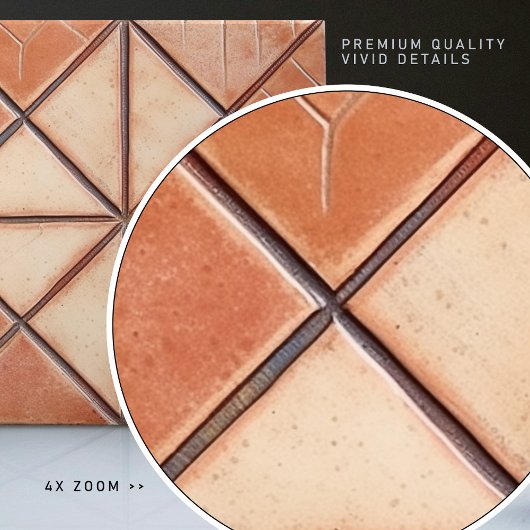 Terracotta Driehoeken Rustieke Muur Accent Tegeltje