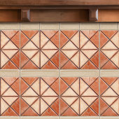 Terracotta Driehoeken Rustieke Muur Accent Tegeltje