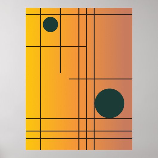 Terracotta Drift nr. 1 — Moderne Geometrische Wand Poster (Voorkant)