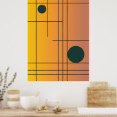 Terracotta Drift nr. 1 — Moderne Geometrische Wand Poster (Keuken)
