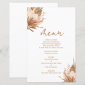 Terracotta dry palms Menu Kaart (Voorkant / Achterkant)