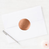 Terracotta Dubbel Monogram Faux Wax Seal Stickers (Envelop)