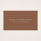 Terracotta Dusty Oranje Elegant Boho Gift Registry Visitekaartje (Achterkant)