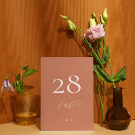 Terracotta Dusty Oranje Elegant Boho Gold Wedding Kaart