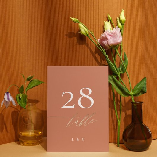 Terracotta Dusty Oranje Elegant Boho Gold Wedding Kaart