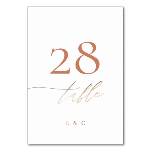 Terracotta Dusty Oranje Elegant Boho Gold Wedding Kaart (Voorkant)