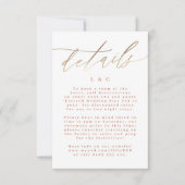 Terracotta Dusty Oranje Elegant Boho Gold Wedding RSVP Kaartje (Voorkant)