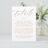 Terracotta Dusty Oranje Elegant Boho Gold Wedding RSVP Kaartje (Staand voorkant)