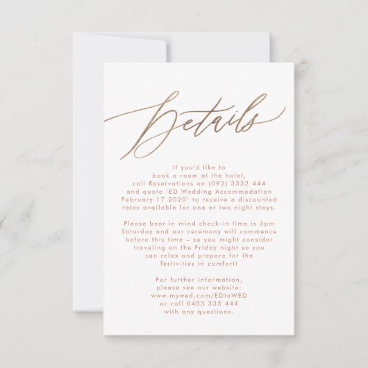 Terracotta Dusty Oranje Elegant Boho Gold Wedding RSVP Kaartje (Voorkant)