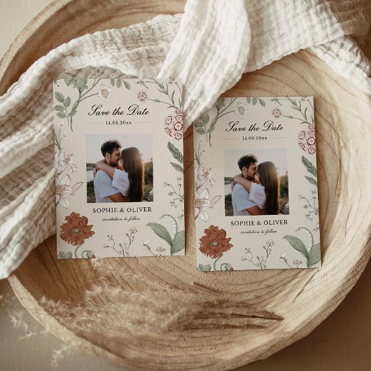  Terracotta Dusty Pink Save the Date