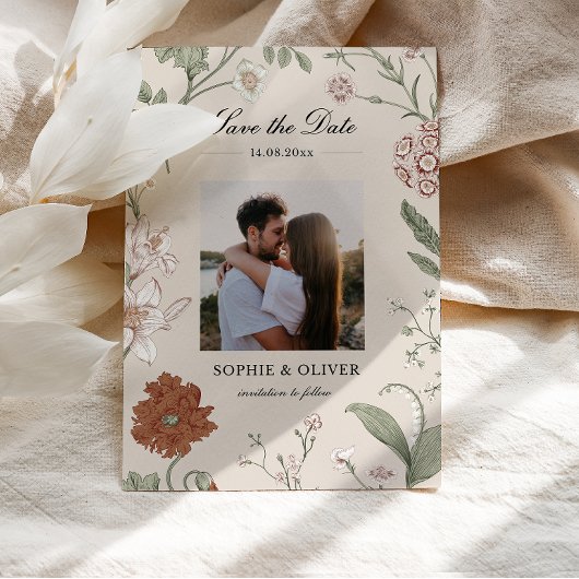 Terracotta Dusty Pink Save the Date